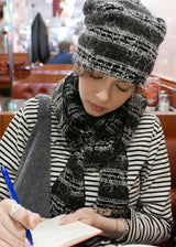 Sof Knit Long Muffler_Melange Grey
