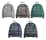 [UNISEX] Overfit mix regular V-neck long sleeve knit (5 colors)