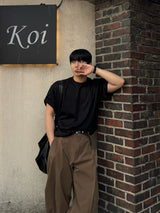 ソフトシグロールアップショートスリーブTシャツ