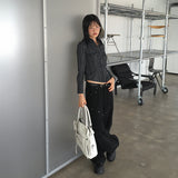 [MADE] Tents rivet diagonal incision point cotton pants