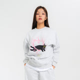 CIRCUS HEART SWEATSHIRTS-LIGHT MELANGE