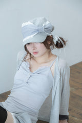 スタッズ リボン キャミソール(gray)