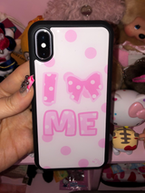 polka dot ribbon me glass case