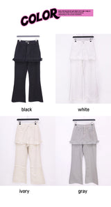 hip layered skirt pants (4color)