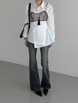 Hervo embroidered bootcut denim