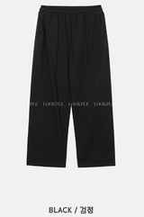 ワンダーアントサマーコットンリネンバンディングワイドパンツ