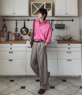 Reeves Side Banding One-Tuck Slacks