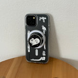 [MagSafe phone case] キルトラインキャット フォンケース