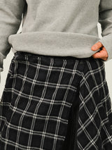 SE Non-fade Check Layered Denim Pants