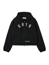 ERTR Appliqué Hoodie Zip-up Black