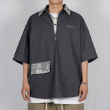 PAISLEY SHORT SLEEVE ZIPSHIRT 