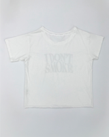 Monog off-shoulder T-shirt (2color)