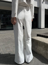 Obi Color Block Strap Pintuck Wide Long Slacks Pants (3 Colors)