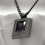 frame stone II necklace_IOLITE