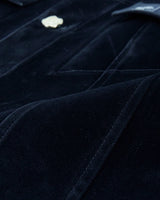 Mwoong Velvet Denim Trucker Jacket(NAVY)