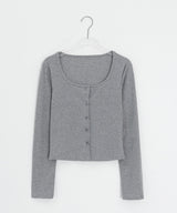 Gentil Frill Dot Layered Sleeveless Cardigan Set