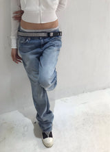 STACKED LOW DENIM PT