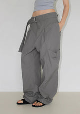 [BELT SET] FOLD OVER CARGO PANTS