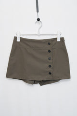 Button Mini Skirt (Khaki)