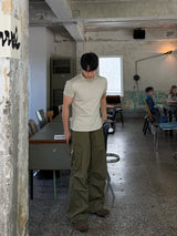Washed buckle cargo pants