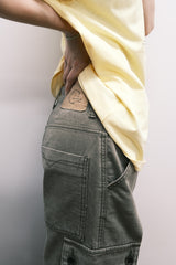 Vintage Military Capri Cargo Pants (Washed Beige)