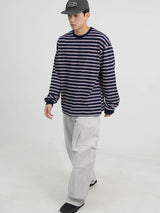 Lower stripe long sleeves 3color