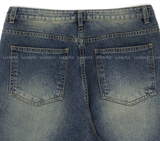 GeoJ 5079 Double Knee Teen Washing Wide Denim