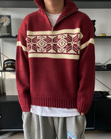 MR Nordic half-zip-up knit (3C)