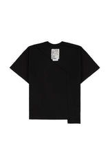 カッティングロゴオーバーサイズフィットTシャツ (BLACK)