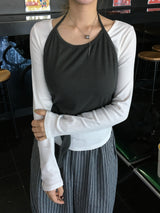 シュシュモダルUネックラウンドTシャツ (4c)