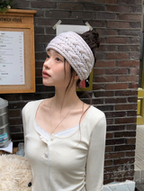 ロープツイストニットヘアバンド(4color)