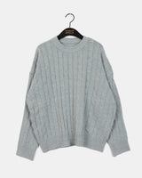 [Wool 20🧶] リヘルケーブルツウィステッドラウンドニットウェア