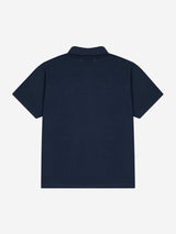 レギュラー チェスト グリッド ウェーブ PK ティー (NAVY)