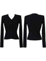 V-neck care cardigan (2color)