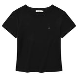 KIRSH プレーンスリムフィットTシャツ【ブラック】