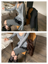 bibi stripe biker shorts