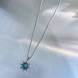 Vintage Blue Helm Pendant