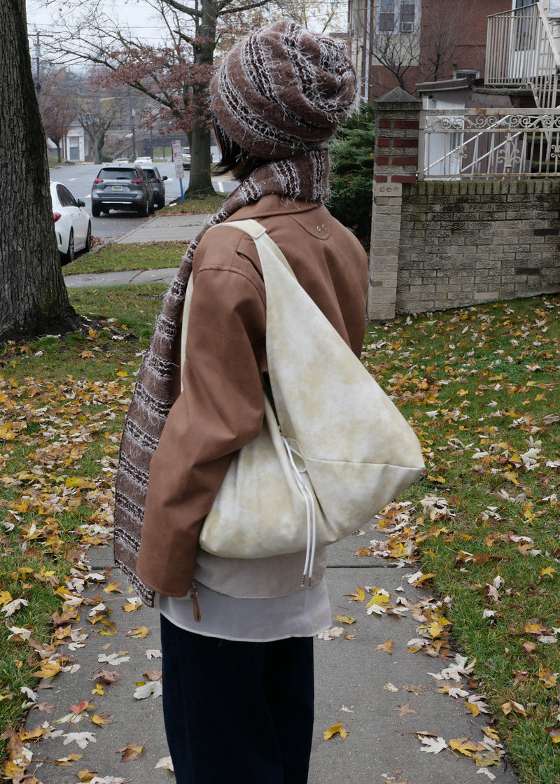 Sof Knit Long Muffler_Melange Brown