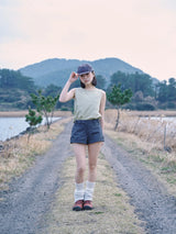 ORIENTAL SLEEVELESS BLOUSE (LIME)