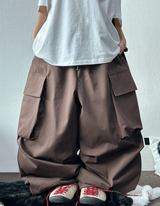 BIG BIG COTTON CARGO BALLOON WIDE OVER PANTS 🖤🩶🤎 - 3 COLORS