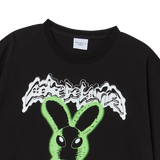 25SS NEON ALIEN RABBIT SHORT SLEEVE T-SHIRT BLACK