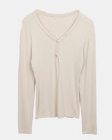 Karun Snap V-Neck Long Sleeve T-Shirt