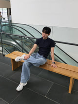 Lef Two-Pocket Curved Denim Pants