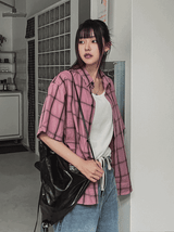 Pig Dying Check Short Sleeve Shirt