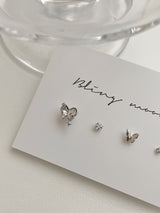 [4 set] twinkle butterfly piercing set / daily mini simple