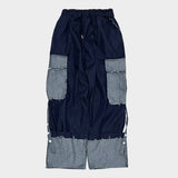 grunge roll-up denim pants_blue