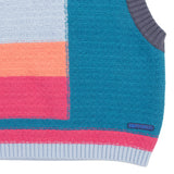 COLOR MIX REVERSE CROP KNIT VEST (FOR WOMAN)_SYS2VK51SB