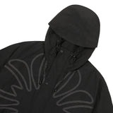 [24SS LSD COLLECTION] MUGUNG Stitch Recycled Hoodie Windbreaker_Black