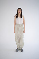Silky jogger pants, Light khaki