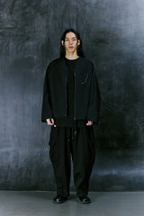 EARTH COTTON Y ZIP-UP JACKET (Black)
